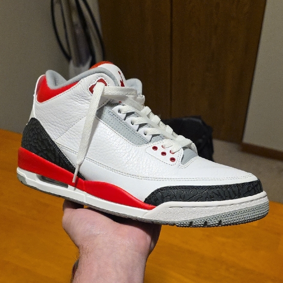 Jordan Other - White and Red High-Top Sneakers
